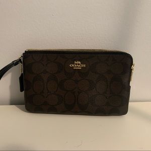 Coach Double Zipper Wristlet